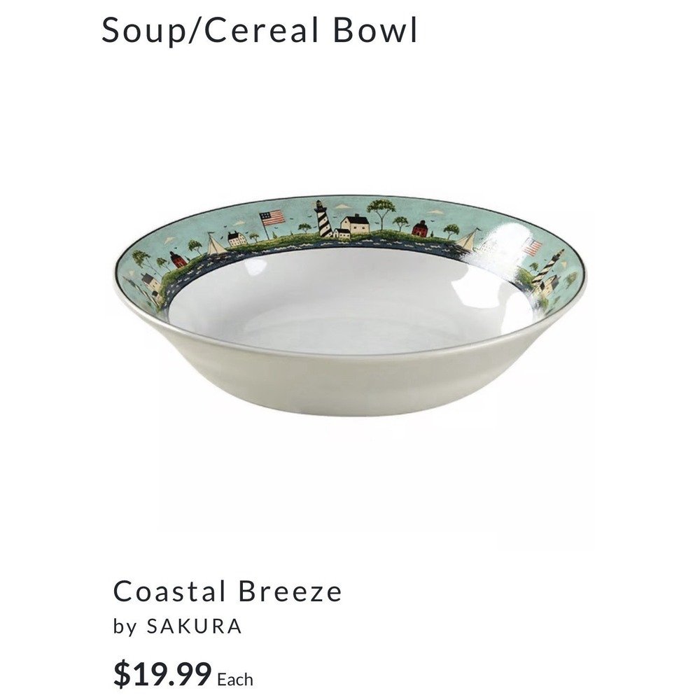 SAKURA WARREN KIMBLE COASTAL BREEZE ONE SERVING BOWL